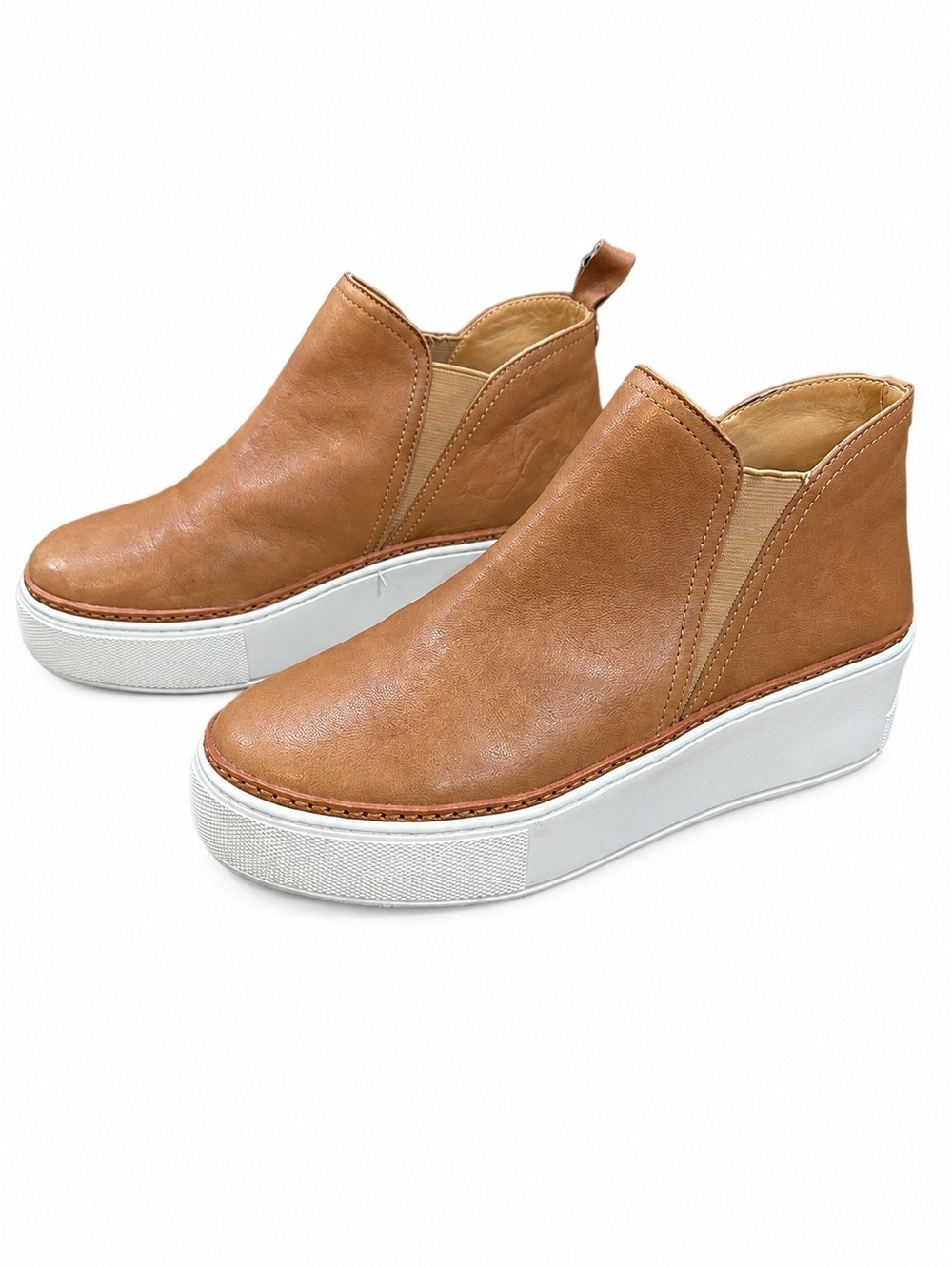 J/Slides Brown Mika Platform Slip-On Sneakers Size 7